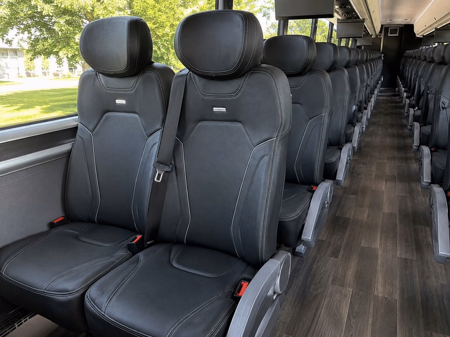 56 passenger charter bus interior